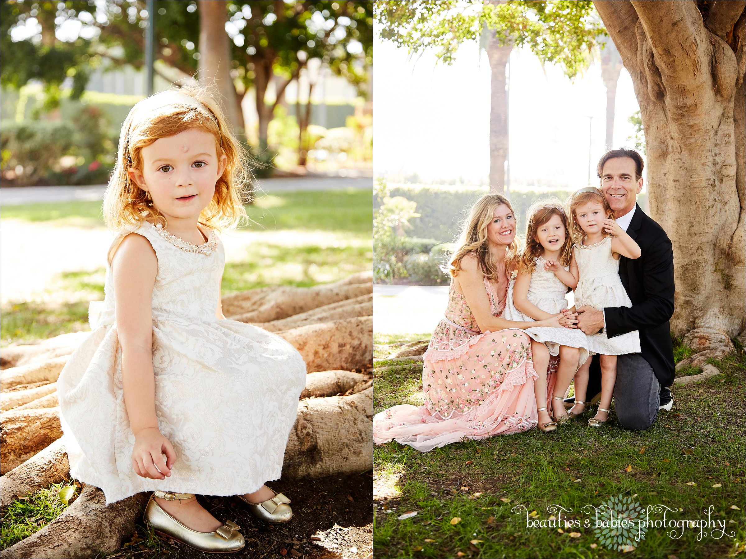 Outdoor Family photography Los Angeles professional children's pictures holiday card
